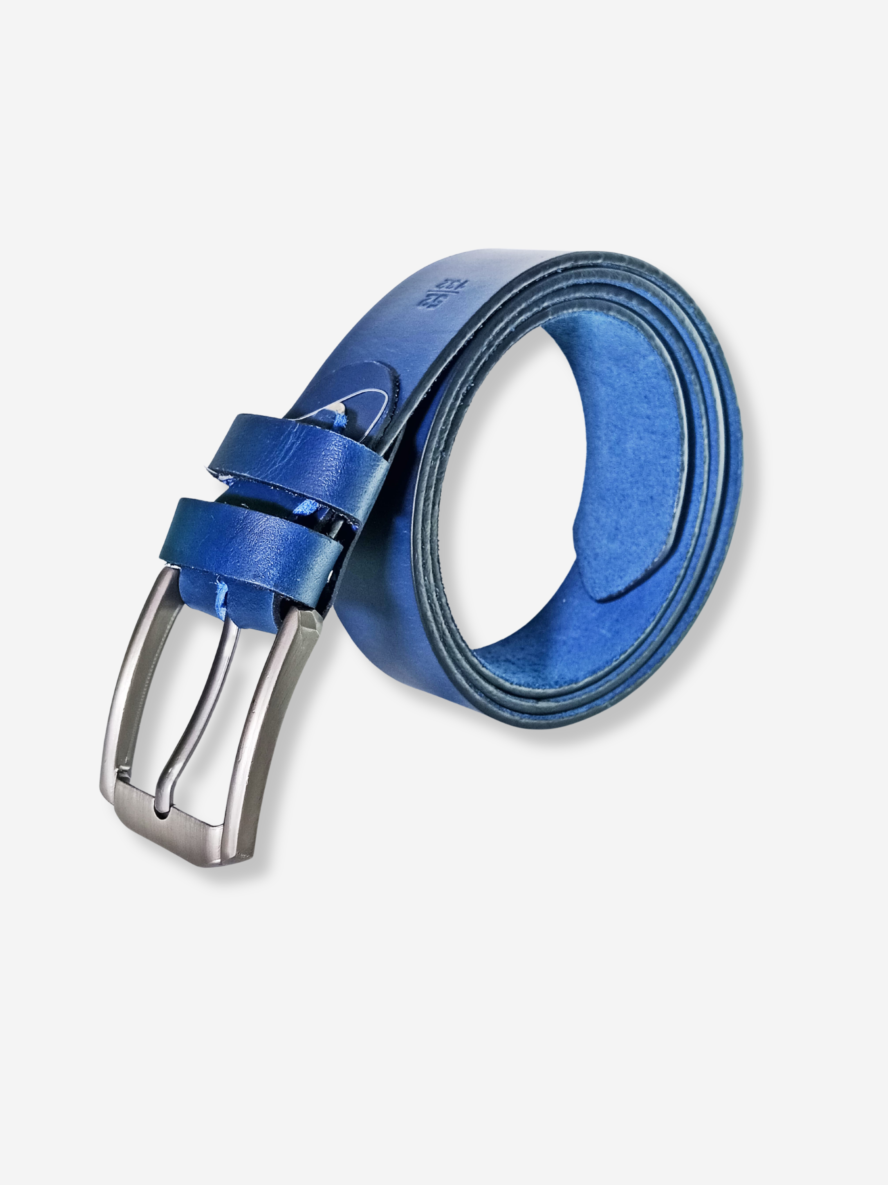 Ocean Crest - Classic Blue Leather Belt