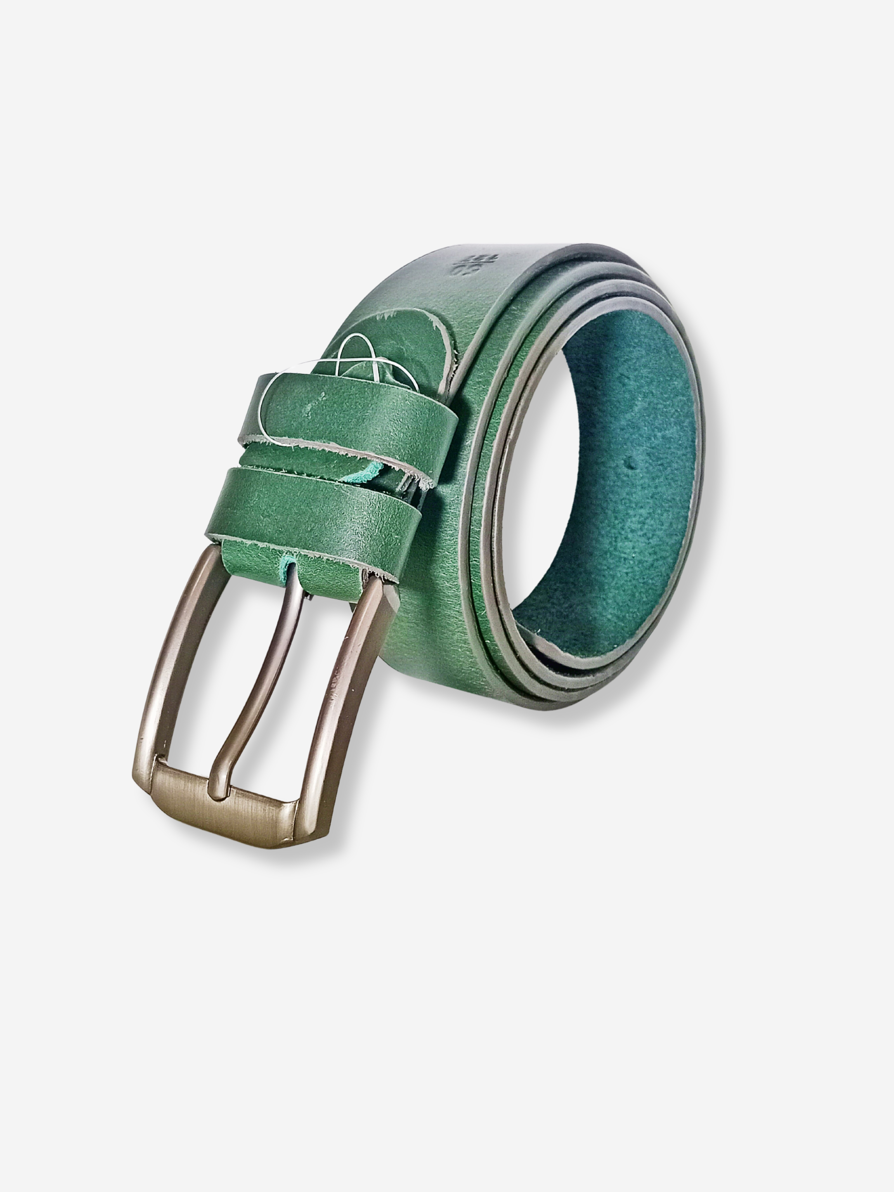 Cedar Ember - Premium Green Leather Belt
