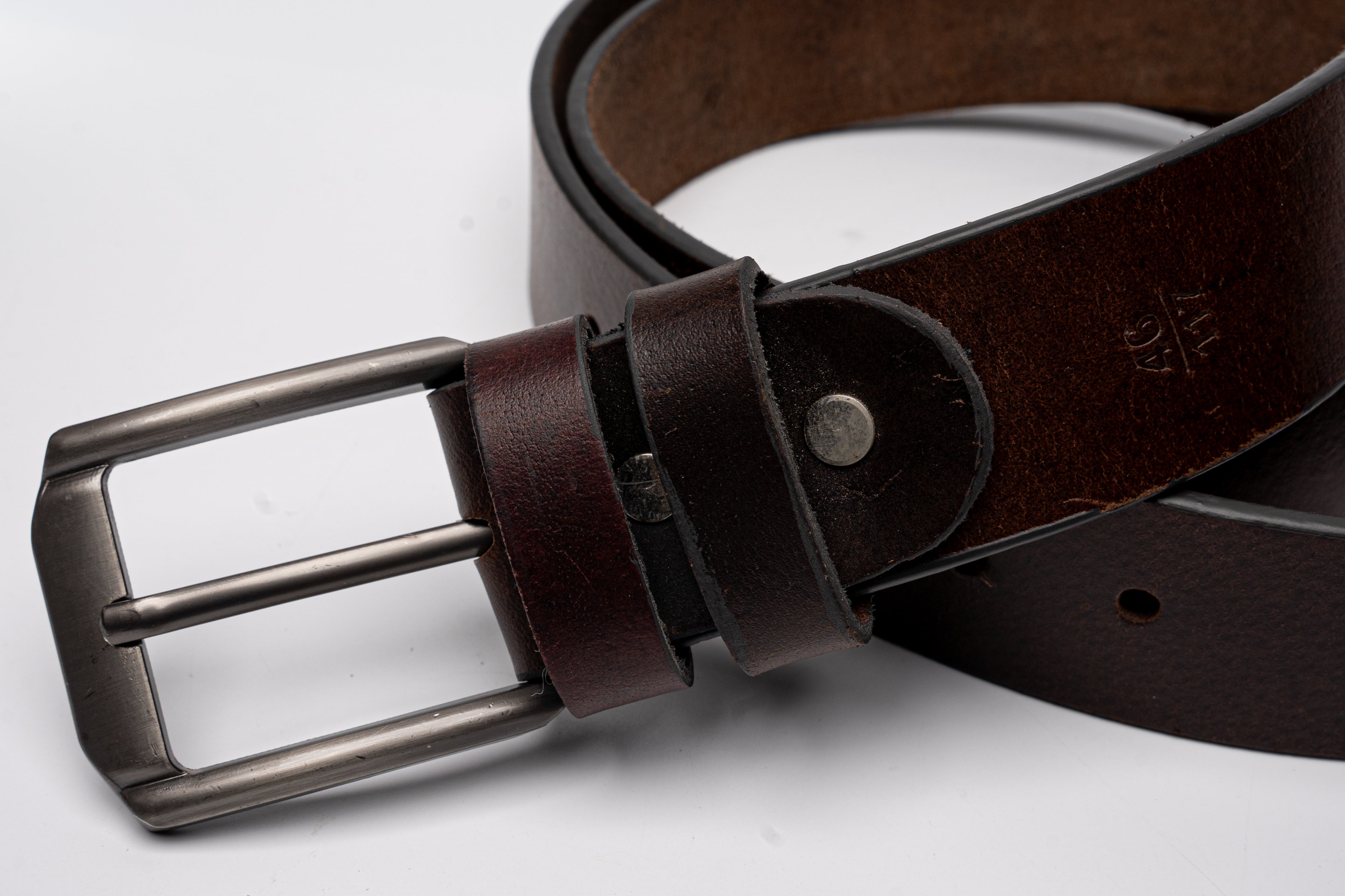 Steel Forge - Rich Brown Leather Belt