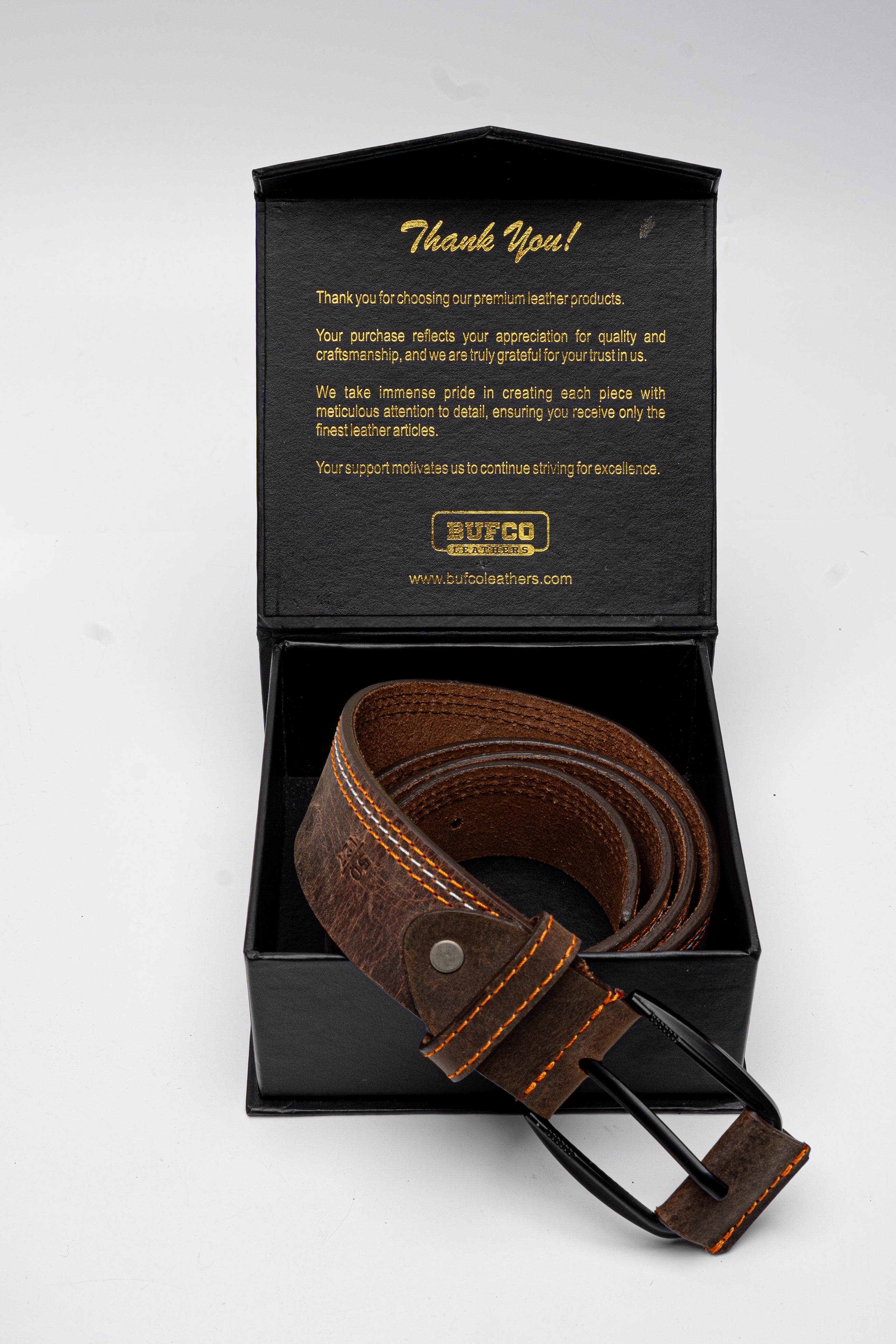 Elite Craftsman - Handcrafted Brown Sewing Belt