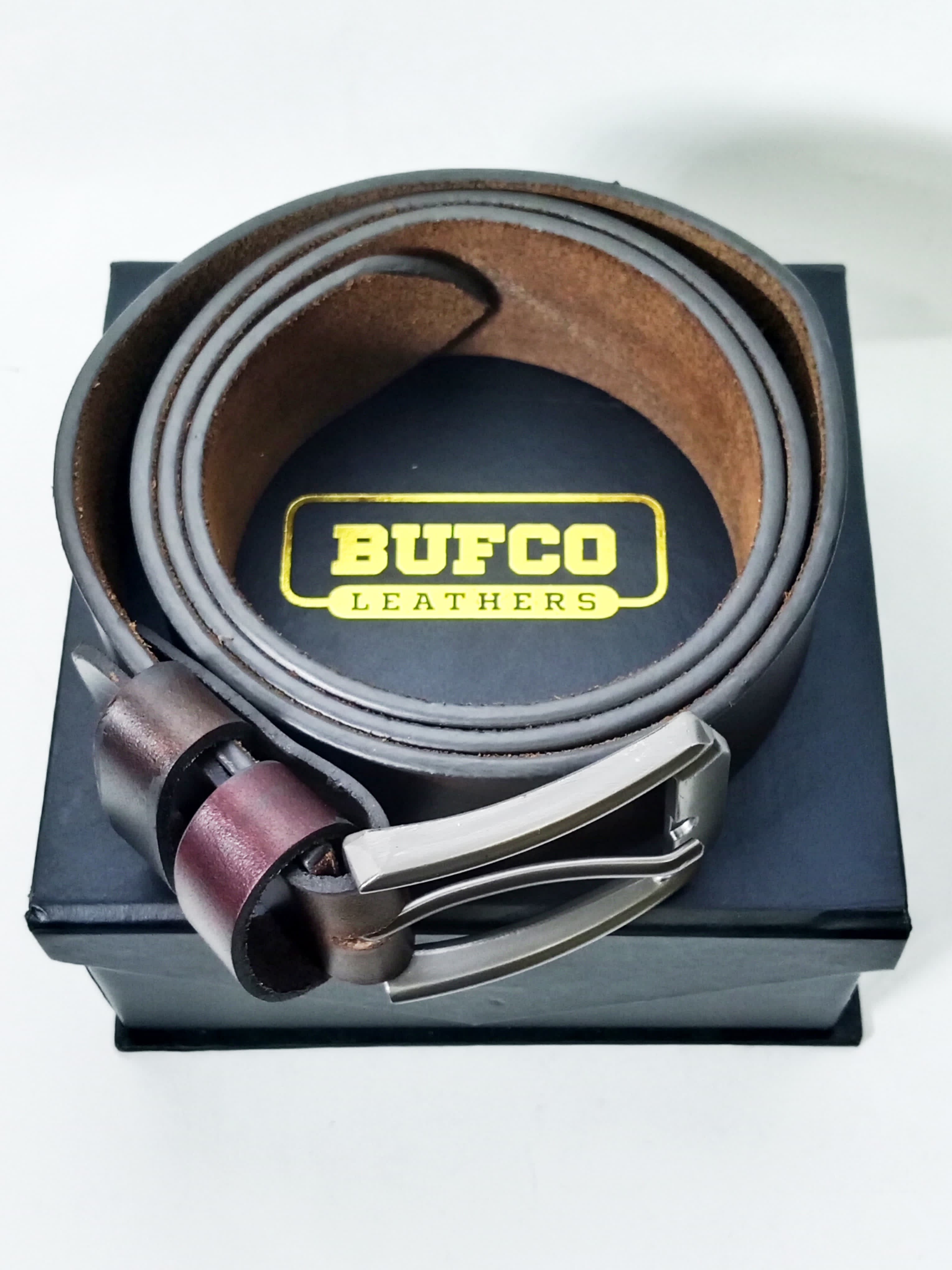 Steel Forge - Rich Brown Leather Belt